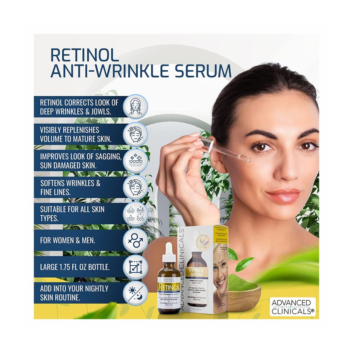 Advanced Clincals Retinol Serum Anti Wrinkle 52ml