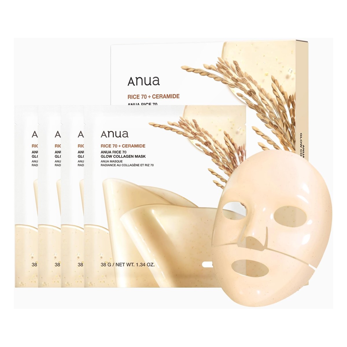 Anua Rice 70 Glow Collagen Mask Single