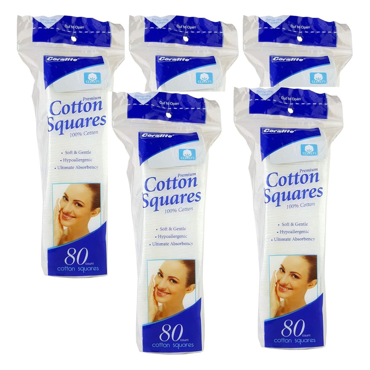 Beauty 360 Premium Cotton Squares 240 Counts