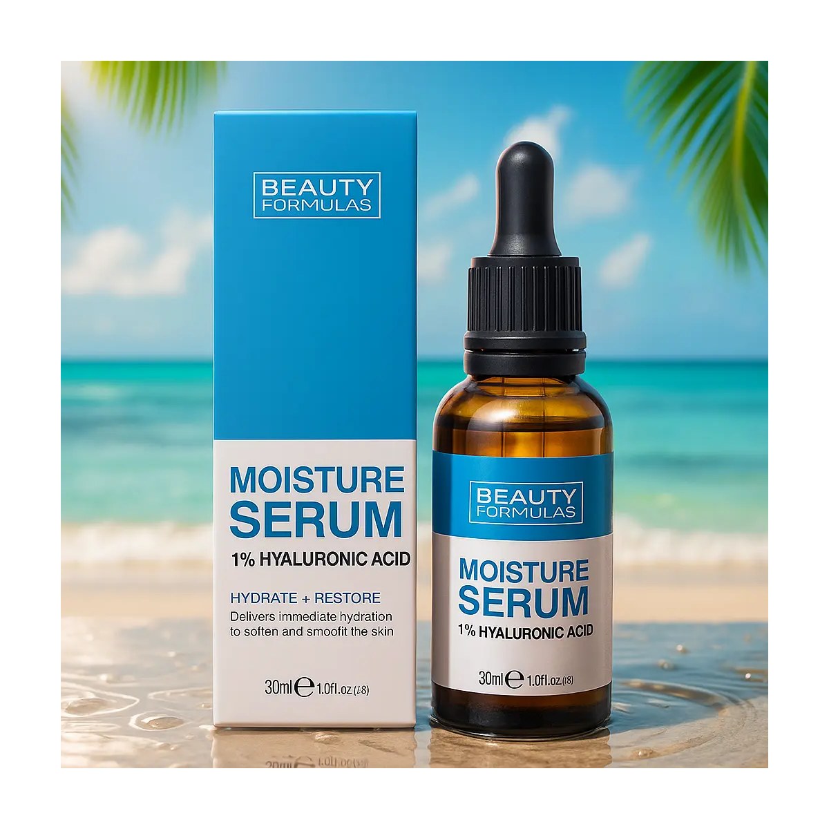 Beauty Formulas Moisture Serum 1% Hyaluronic Acid 30ml