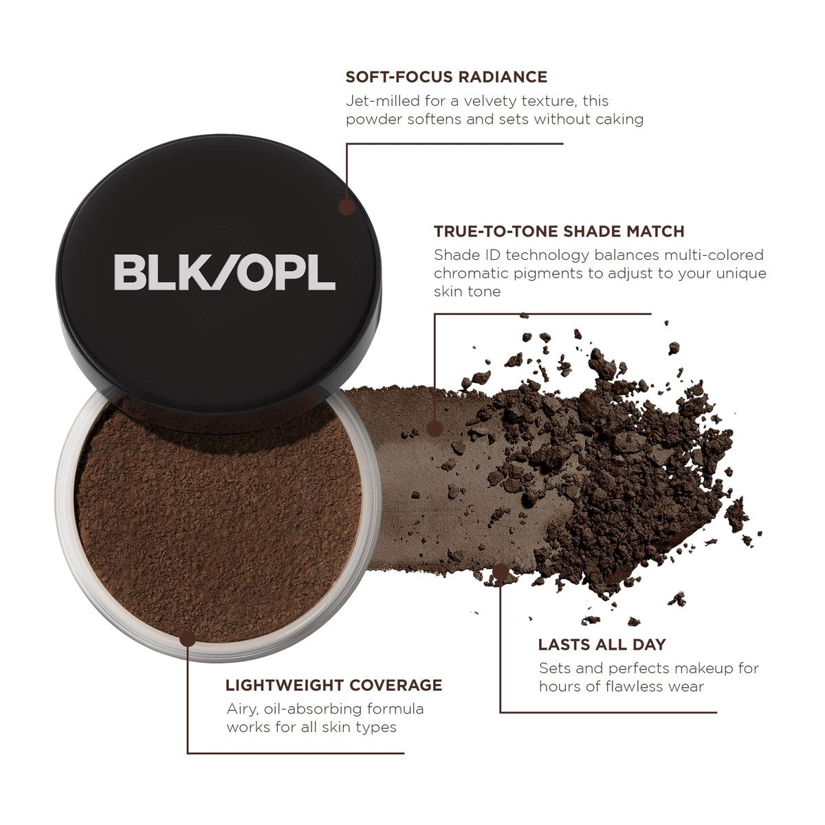 Blk / Opl True Color 600 Dark Soft Velvet Finishing Powder