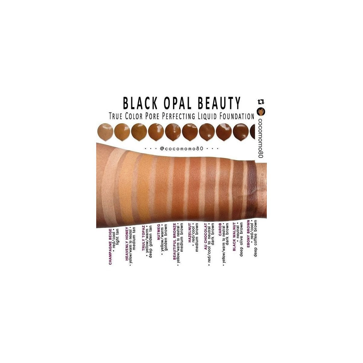 Blk / Opl True Color Beautiful Bronze Stick Foundation
