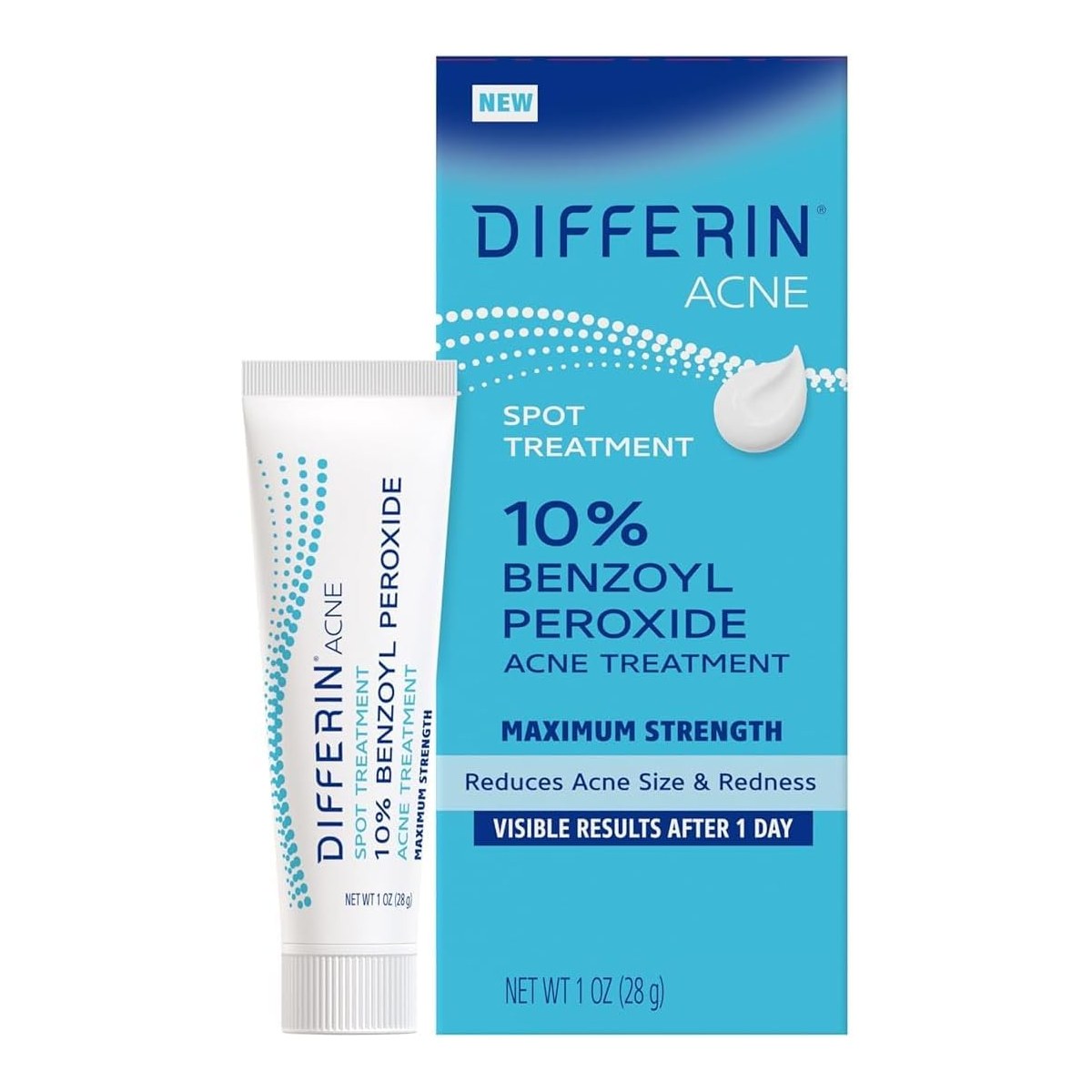 Differin Acne Spot Treatment 10% Benzoyl Peroxide 28g