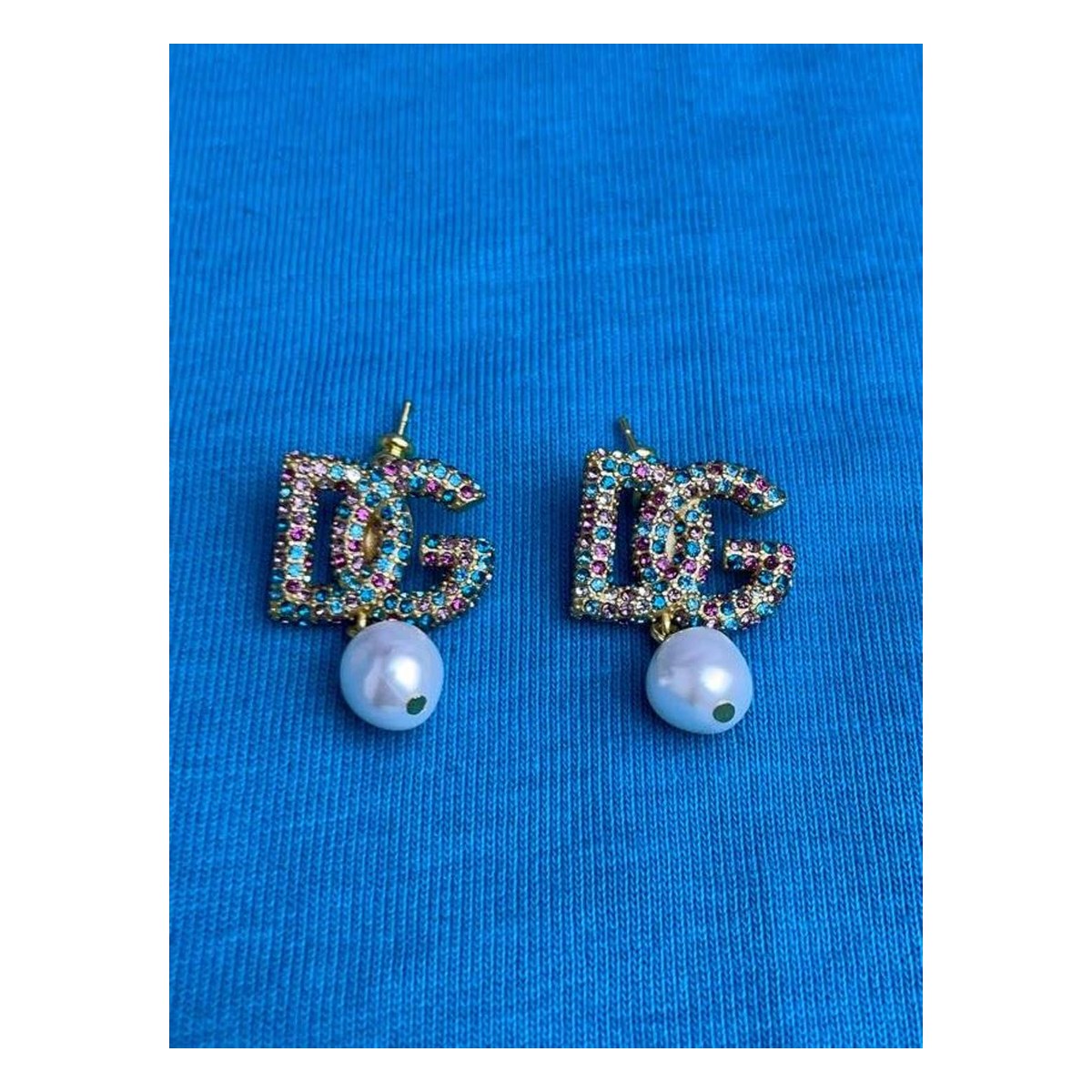 Dolce & Gabbana DG Blue Stone Drop Earring Set