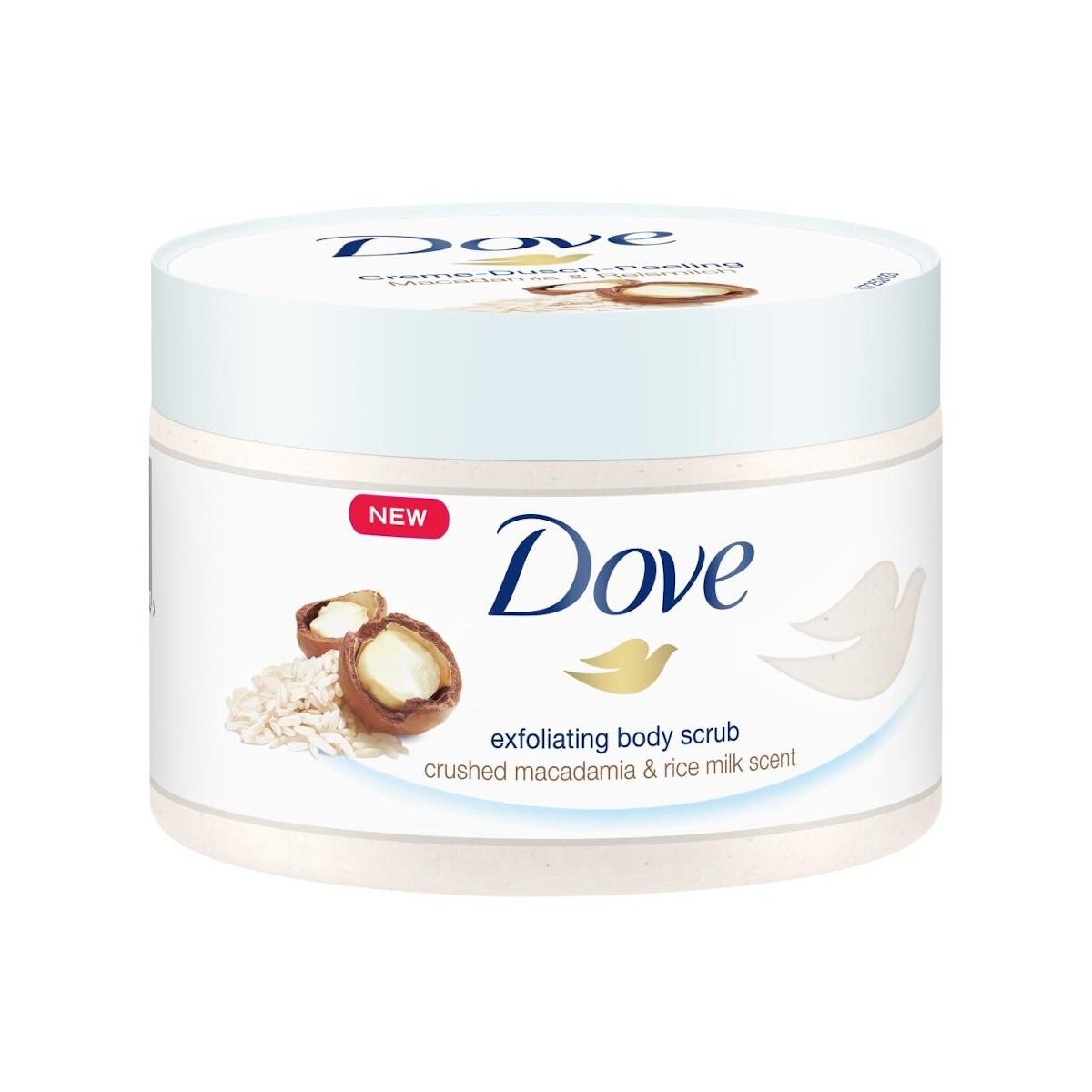 Dove Exfoliating Body Scrub Crush Macademia 225ml