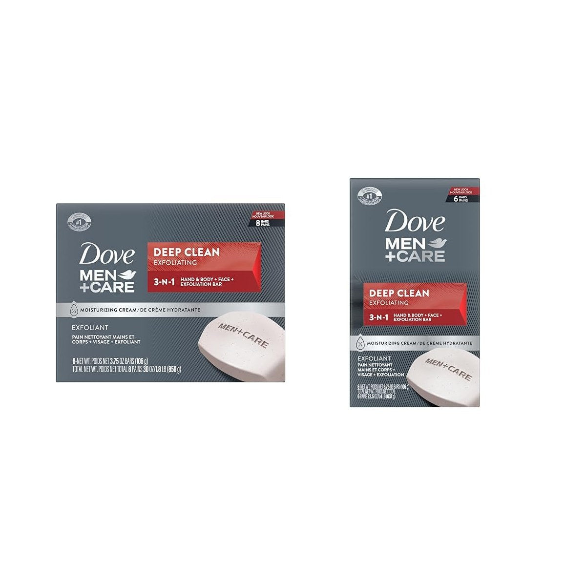 Dove Men+care Deep Clean Body+fa Bar Pack(6 678g