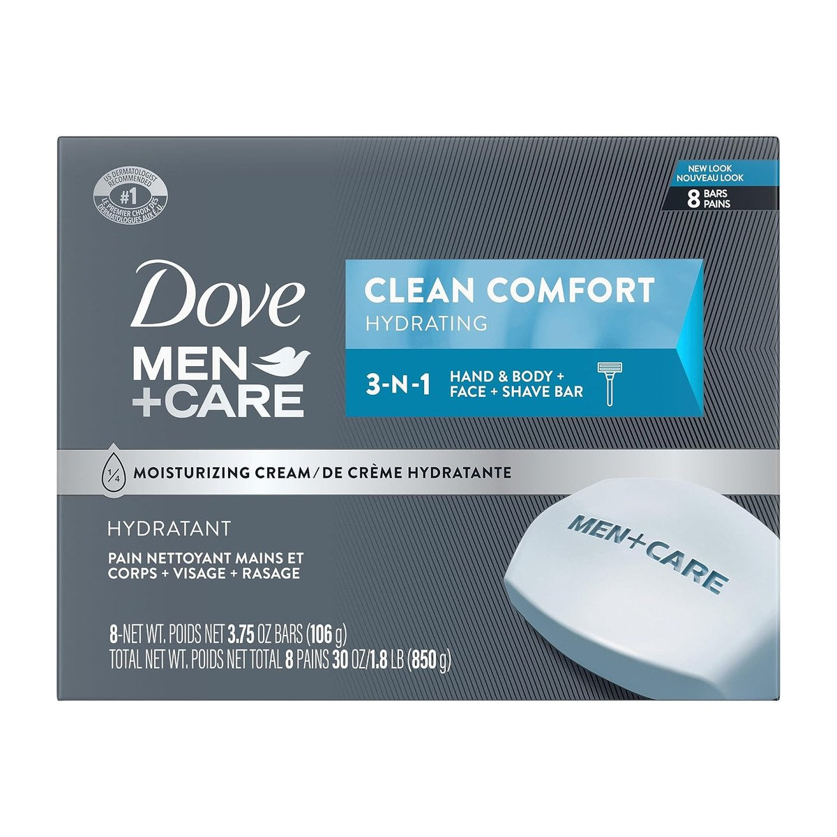 Dove Men+care Oil Control Body+face Bar Soap Asingle