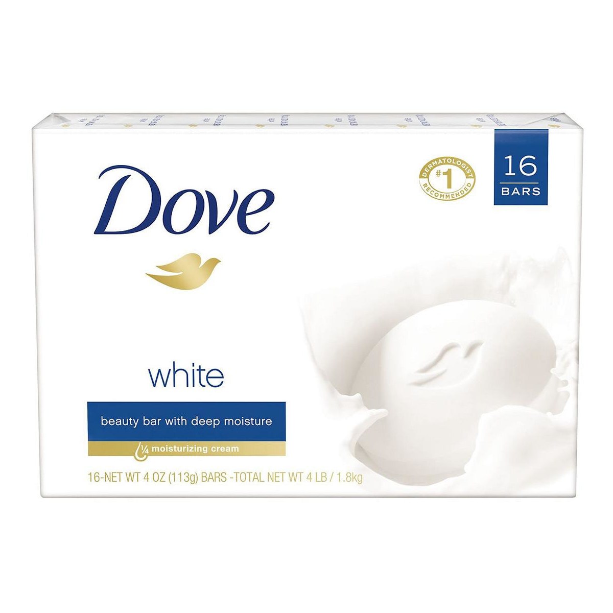 Dove White Beauty Bar Soap Pack)16 1.18kg
