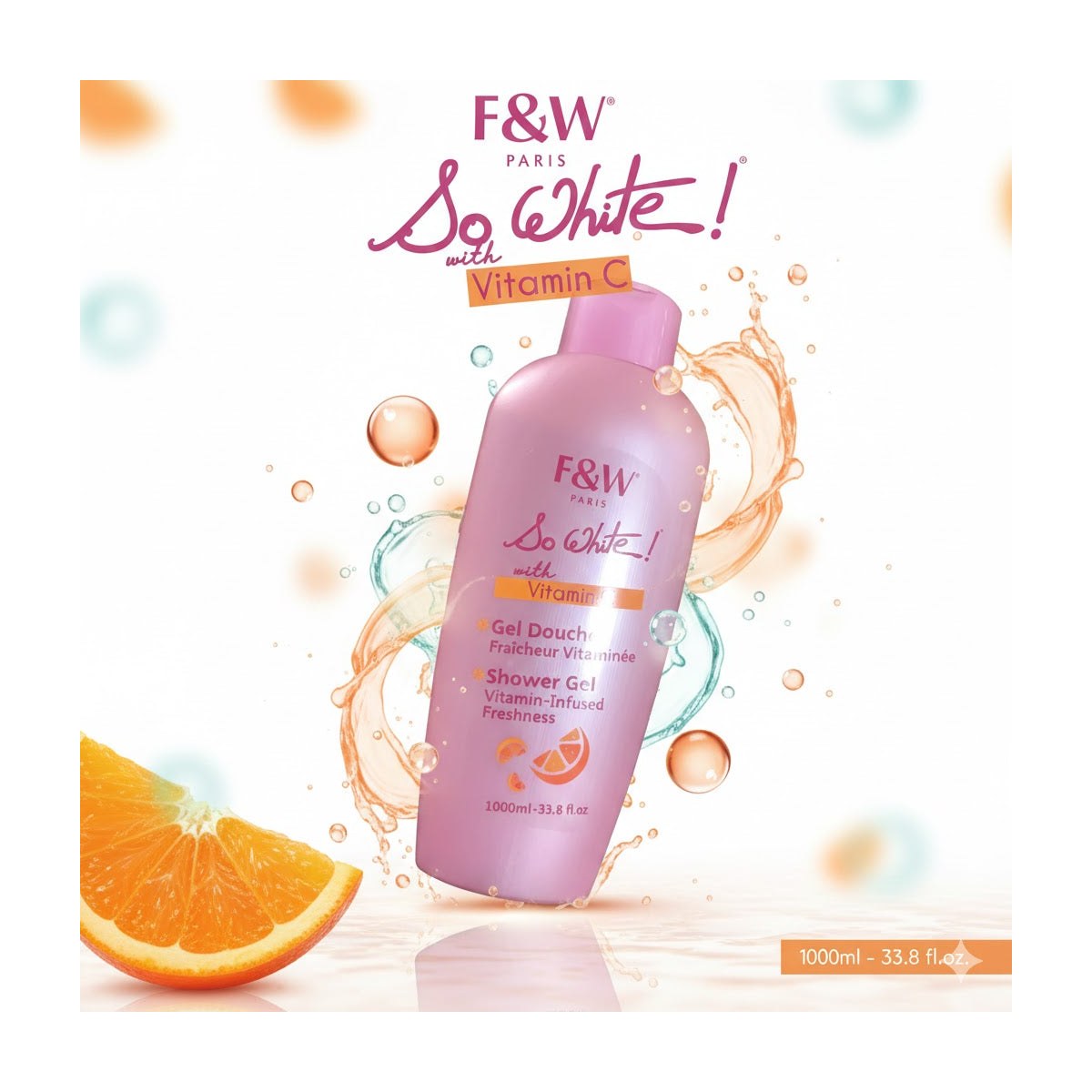 F & W So White Vitaminc Shower Gel 1000ml