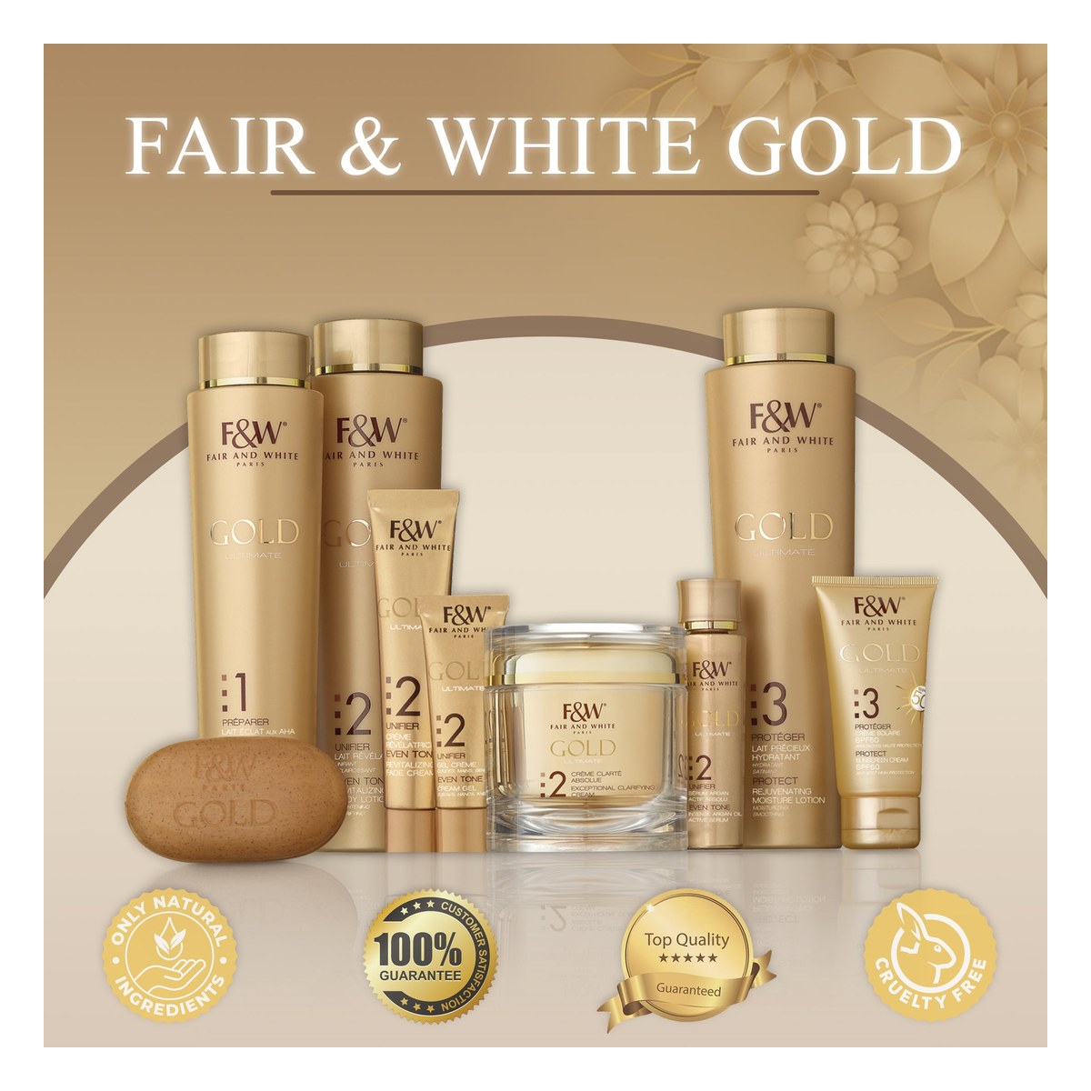 Fair & White Gold 1 Brightening Lotion 350ml