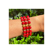 Gold and Red Bracelet