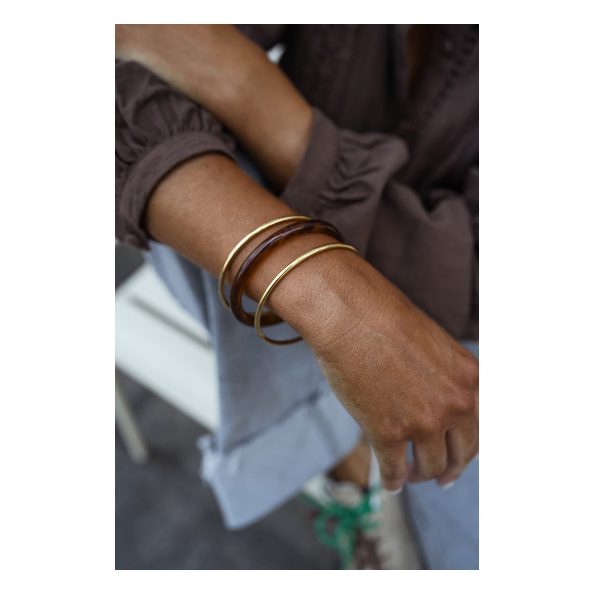 Gold & Brown Bracelet