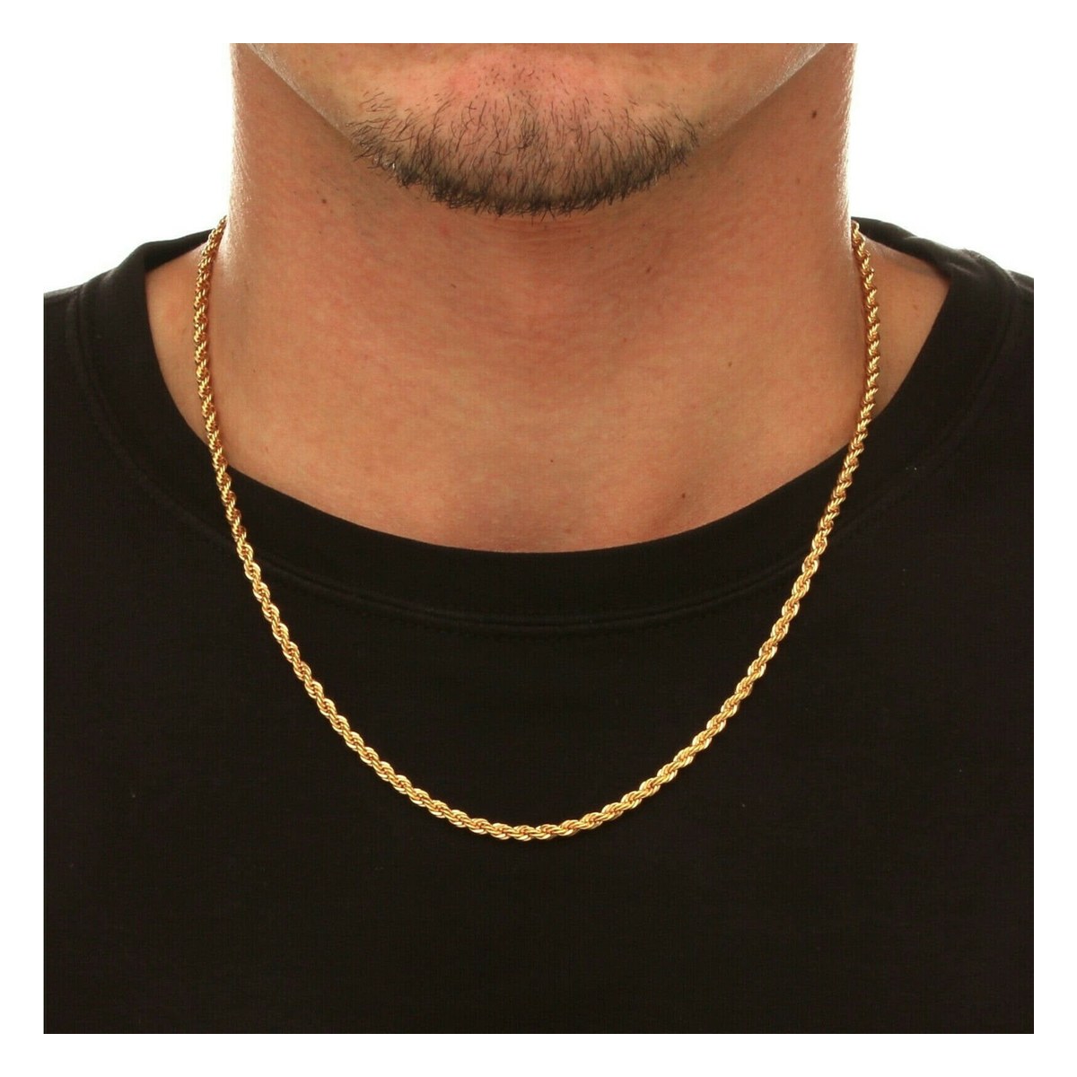 Gold Rope Chain Necklace