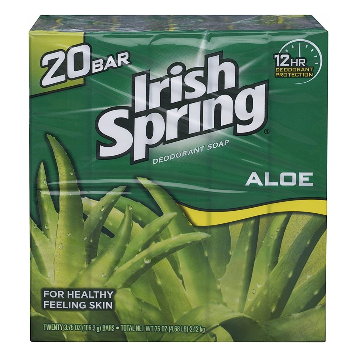 Irish Spring Aloe Bar Deodorant Soap(6 628.8g