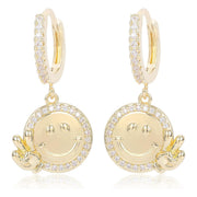 Smiley Face Drop Earrings