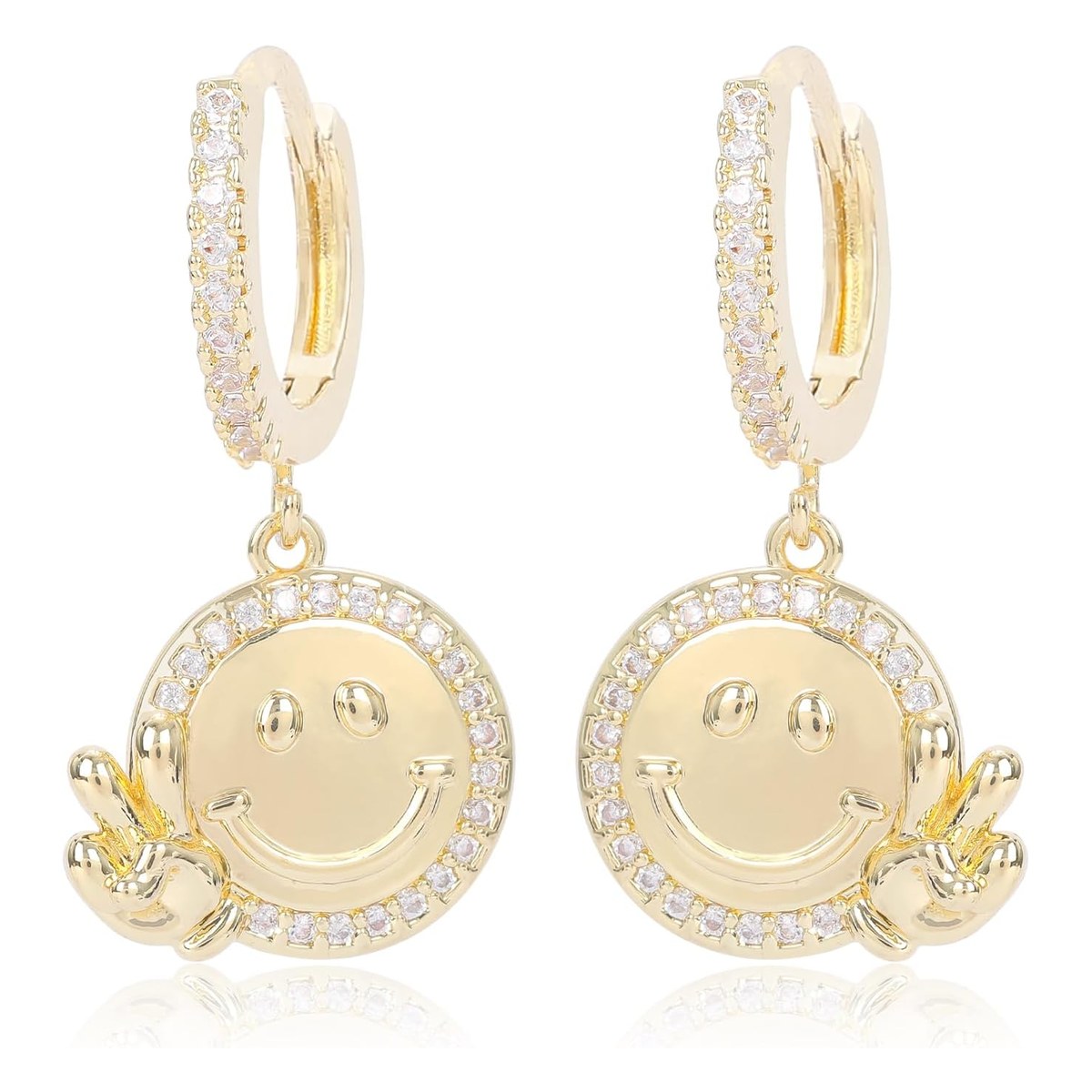 Smiley Face Drop Earrings