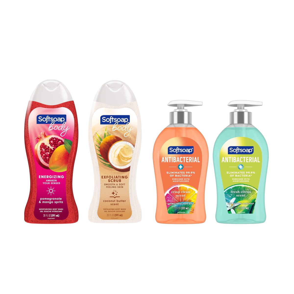 Softsoap Fresh & Glow Exfoliating Fruit Polish Body Wash 443ml
