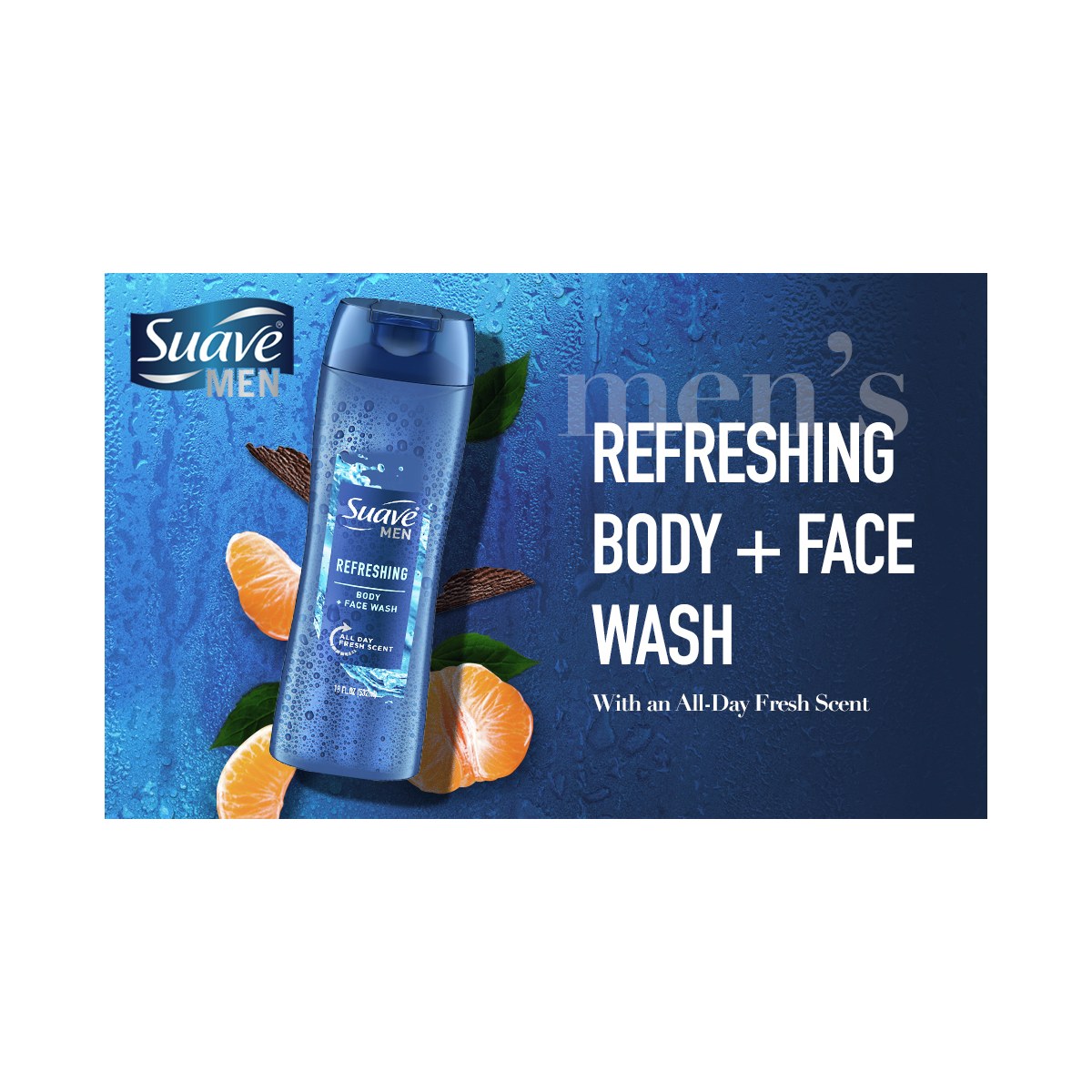 Suave Men Refreshing Splash Body Wash 354ml