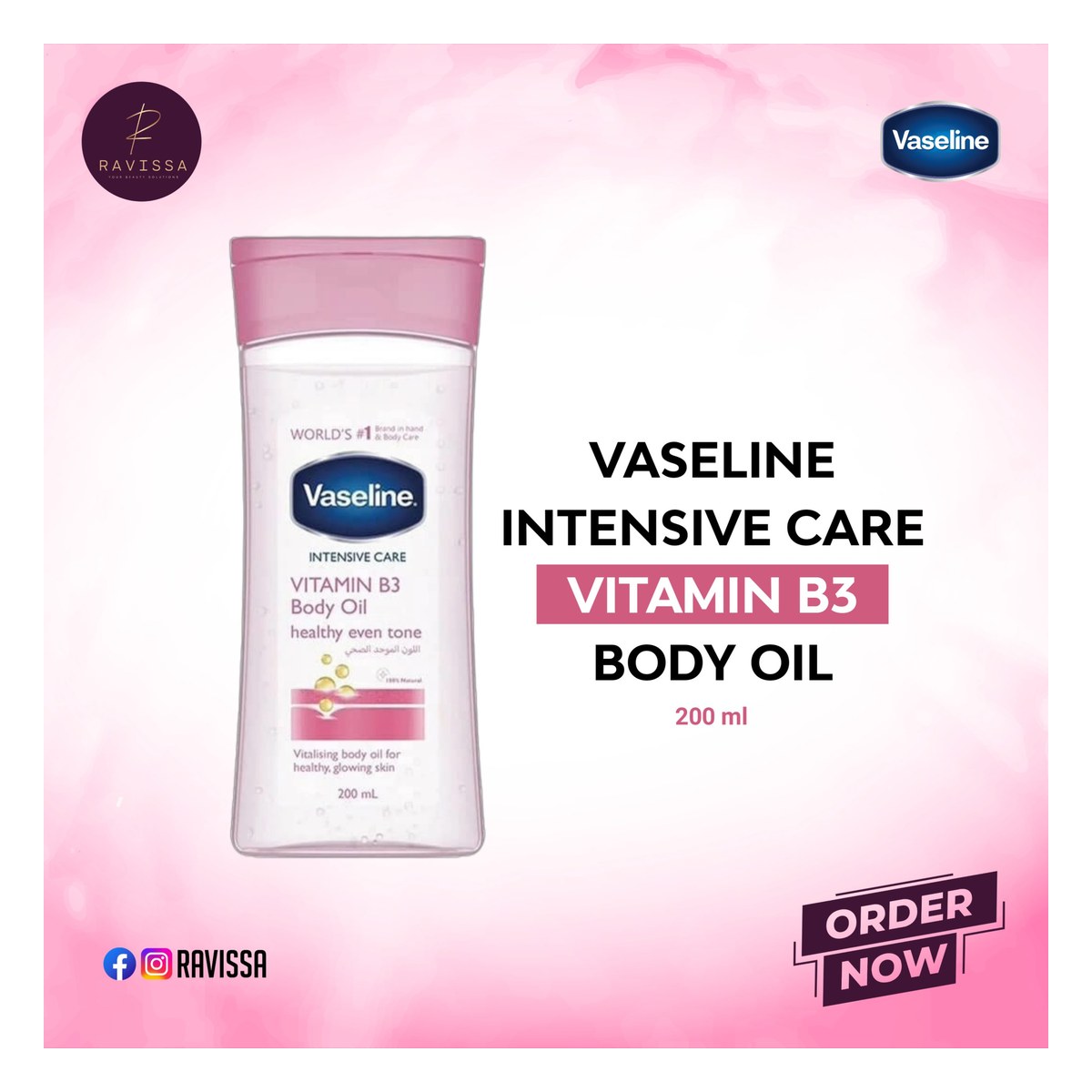 Vaseline Vitamin B3 Body Oil