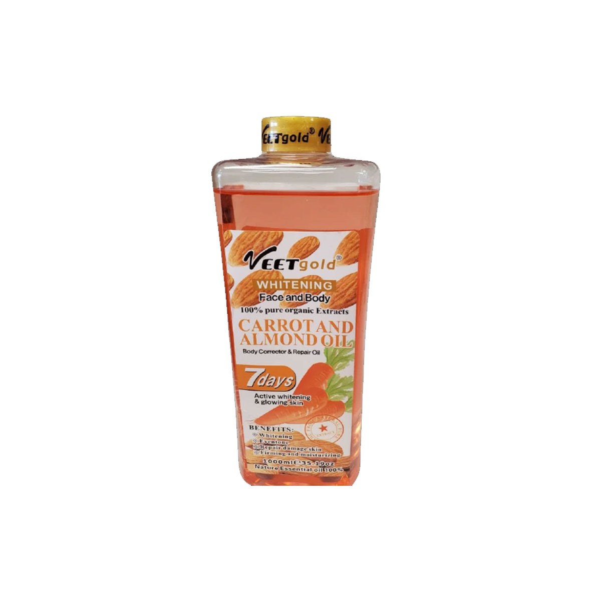 Veet Gold Carrot Face & Body Whitening Oil 200ml
